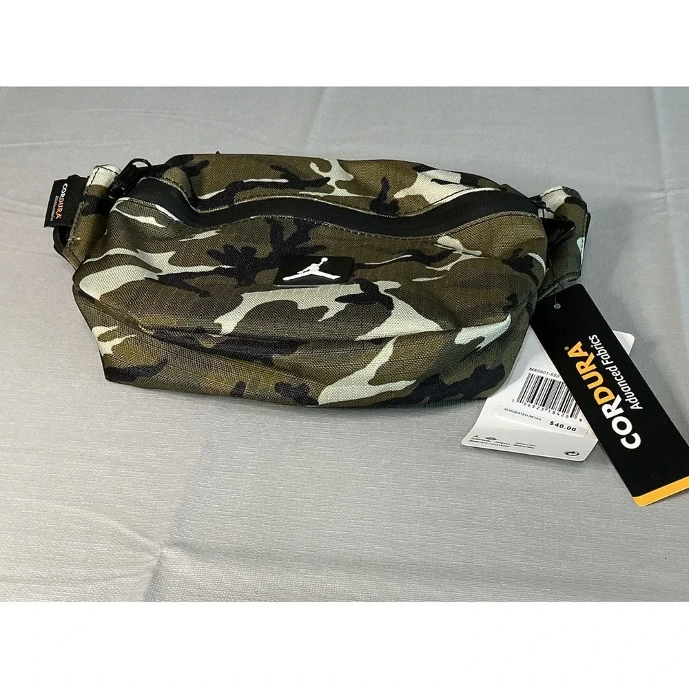 NWT Jordan Camo 2 L Waste Pack Fanny Pack Crossbody Bag Jumpman Olive Black